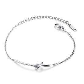 Dámsky oceľový náramok uzol Rose gold, silver