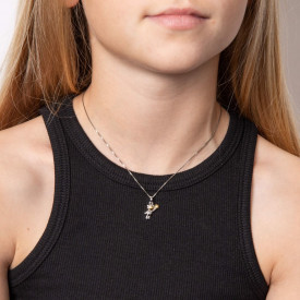 Detský strieborný náhrdelník D for diamond Astronaut