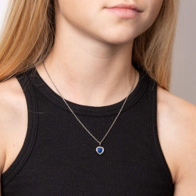 Detský strieborný náhrdelník D for diamond