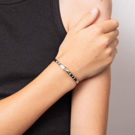 Detský strieborný náramok D for diamond