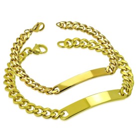 Náramky na gravírovanie pre dvoch, GOLD