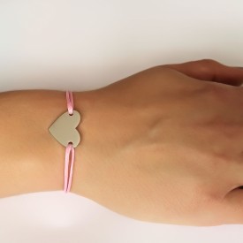 Oceľový náramok na gravírovanie,srdce