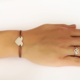 Oceľový náramok na gravírovanie,srdce