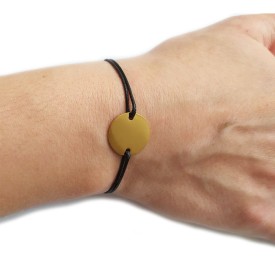 Šnúrkový náramok na gravírovanie GOLD - kruh