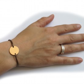 Šnúrkový náramok na gravírovanie ROSE GOLD (unisex)