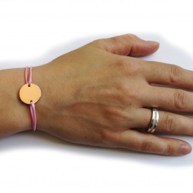 Šnúrkový náramok na gravírovanie ROSE GOLD (unisex)