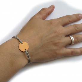 Šnúrkový náramok na gravírovanie ROSE GOLD (unisex)