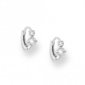 Strieborné náušnice kruhy s cubic zirconia
