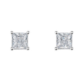 Strieborné napichovačky Cubic Zirconia štvorec