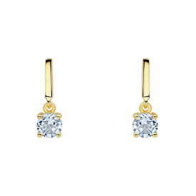 Strieborné náušnice Blue Topaz