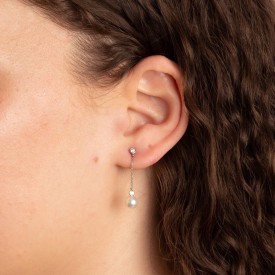 Strieborné náušnice Diamonfire