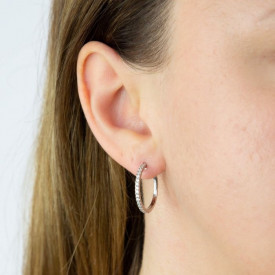 Strieborné náušnice kruhy s CZ