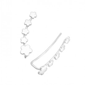 Strieborné náušnice - kvietky