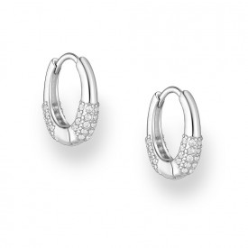 Strieborné náušnice s CZ Rhodium plated