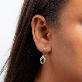 Strieborné náušnice Woven Circle