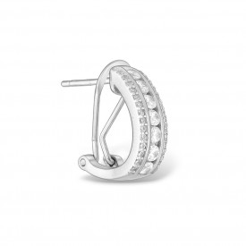 Strieborné rodiované náušnice s CZ