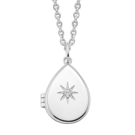Strieborný medailón Cubic Zirconia hviezdička