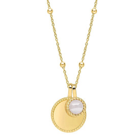 Strieborný náhrdelník Birthstone Gold plated Apríl