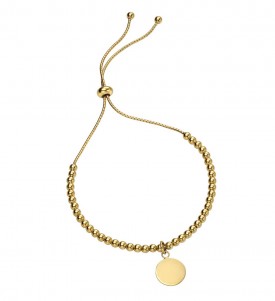Strieborný náramok gold plated s diskom
