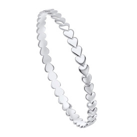 Strieborný náramok Heart Bangle