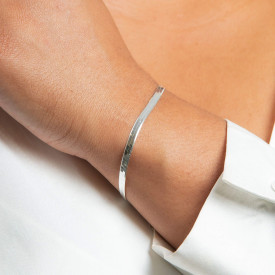 Strieborný náramok Herringbone Chain