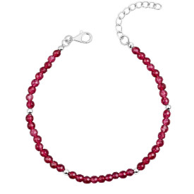 Strieborný náramok Natural Ruby Quartz