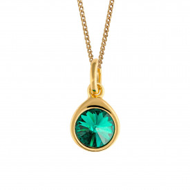 Strieborný prívesok Crystal Teardrop Gold