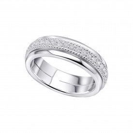 Strieborný prsteň Cubic Zirconia Spinner