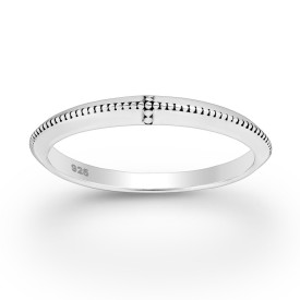 Strieborný prsteň Oxidized Band