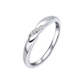 Strieborný prsteň Twist Cubic Zirconia