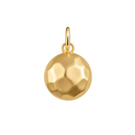 Tepaný strieborný prívesok disk gold plated