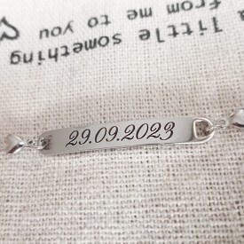 Náramok na gravírovanie z chirurgickej ocele (srdiečko)