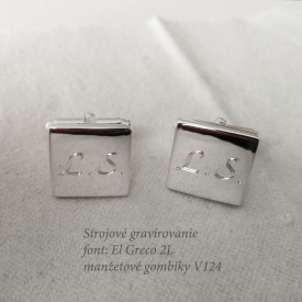 Strieborné manžetové gombíky