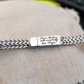 Pánsky oceľový ID náramok na gravírovanie 