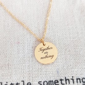 Dámsky náhrdelník chirurgická oceľ GOLD DISK 14mm