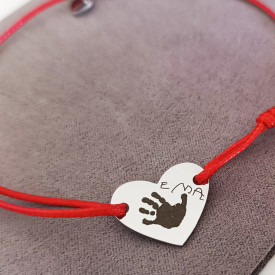 Oceľový náramok na gravírovanie,srdce